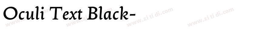 Oculi Text Black字体转换